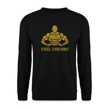 Steel your Body - Unisex Pullover - Schwarz - Vorne - Alina (178cm) & Michal (187cm)