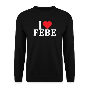 t-shirt I love Phoebe t-shirt gift idea - Unisex Sweatshirt - black - Front - Alina (178cm) & Michal (187cm)