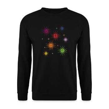 Des étoiles colorées dans le ciel étoilé - Sweat-shirt Unisexe - noir - Devant - Alina (178cm) & Michal (187cm)