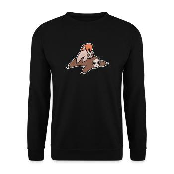 Sommeil paresseux mammifère habitant de la jungle animal - Sweat-shirt Unisexe - noir - Devant - Alina (178cm) & Michal (187cm)