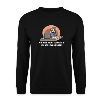 Sloth Chilling Animal Jungle Dweller Statement - Unisex Sweatshirt - black - Front - Alina (178cm) & Michal (187cm)
