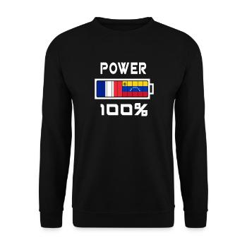 Venezuela und Frankreich Power 100% - Unisex Pullover - Schwarz - Vorne - Alina (178cm) & Michal (187cm)