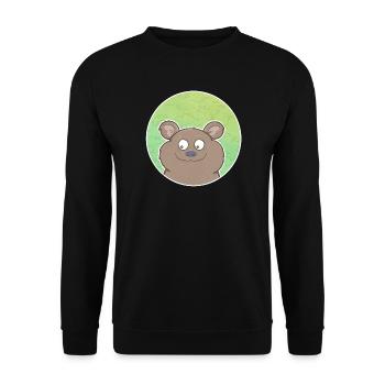 Bear - Unisex Sweatshirt - black - Front - Alina (178cm) & Michal (187cm)