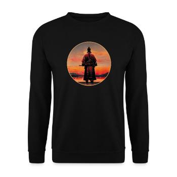 Samurai Warrior - Unisex Sweatshirt - black - Front - Alina (178cm) & Michal (187cm)