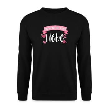 Flamenco Tänzerin Spanischer Tanz Geschenk - Unisex Pullover - Schwarz - Vorne - Alina (178cm) & Michal (187cm)