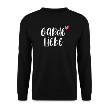 Garde Fasching Karneval Gardeliebe Geschenk - Unisex Pullover - Schwarz - Vorne - Alina (178cm) & Michal (187cm)