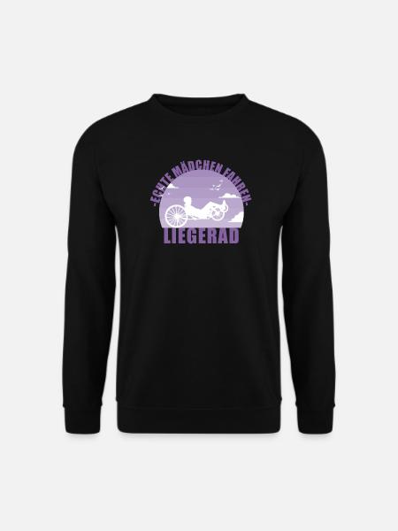 Fahrrad Liegerad Mädchen Sport Radsport Geschenk - Unisex Pullover - Schwarz