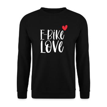 E-Bike Bike Vintage E Bike Battery Gift - Unisex Sweatshirt - black - Front - Alina (178cm) & Michal (187cm)