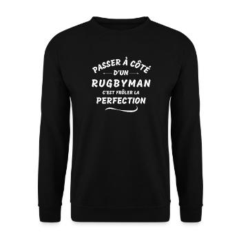 rugby, rugby sport, rugby humour - Sweat-shirt Unisexe - noir - Devant - Alina (178cm) & Michal (187cm)