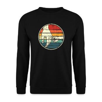 Händchen halten Regenbogenkreis - Unisex Pullover - Schwarz - Vorne - Alina (178cm) & Michal (187cm)