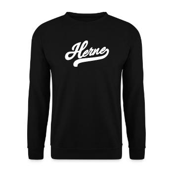 Herne Retro - Unisex Sweatshirt - black - Front - Alina (178cm) & Michal (187cm)