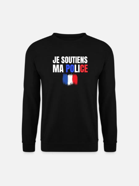 police, policier, gendarme - Sweat-shirt Unisexe - noir