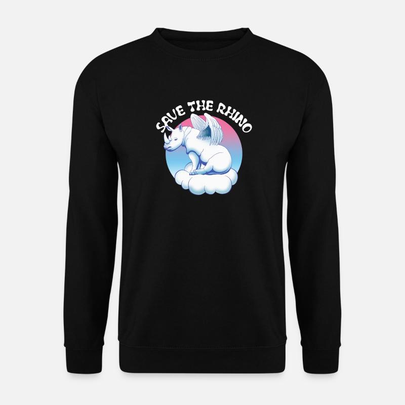 Saving the rhinos| Rhinoceros - Unisex Sweatshirt - black