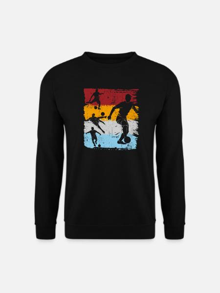 Farbblock-Fußball-Silhouetten - Unisex Pullover - Schwarz