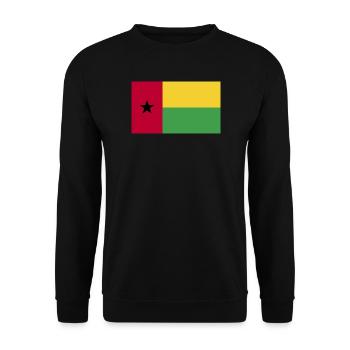 Guinea Bissau National Flagge - Unisex Pullover - Schwarz - Vorne - Alina (178cm) & Michal (187cm)