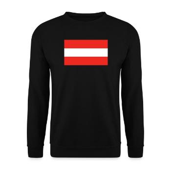 Österreich national Flagge - Unisex Pullover - Schwarz - Vorne - Alina (178cm) & Michal (187cm)