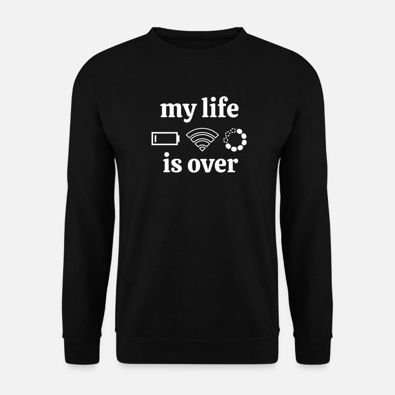internet, internet connection, geek - Unisex Sweatshirt - black