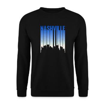 Pente de la ligne d’horizon de Nashville - Sweat-shirt Unisexe - noir - Devant - Alina (178cm) & Michal (187cm)