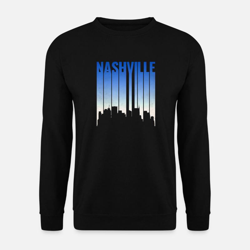 Nashville Skyline Gradient - Unisex Pullover - Schwarz