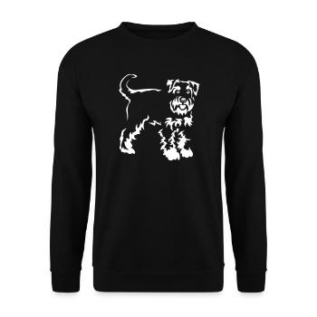Schnauzer "Black Edition" - Unisex Sweatshirt - black - Front - Alina (178cm) & Michal (187cm)