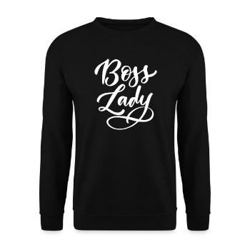 Lady Bos-s - Unisex Sweatshirt - black - Front - Alina (178cm) & Michal (187cm)