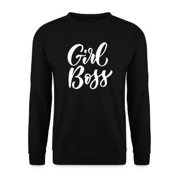 Girl Bos-s - Unisex Sweatshirt - black - Front - Alina (178cm) & Michal (187cm)