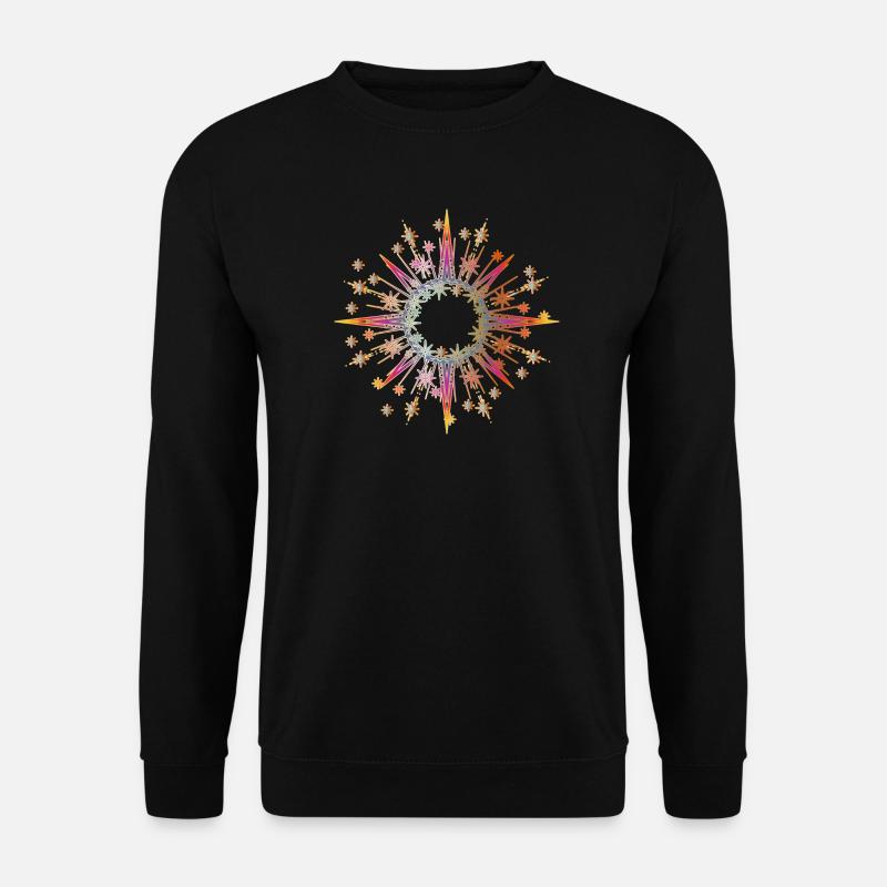 funkelnder und strahlender Stern als Rahmen - Unisex Pullover - Schwarz
