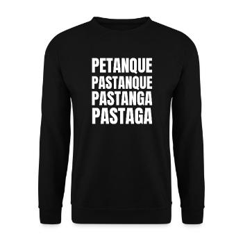 pétanque, pétanque humour, jouer à la pétanque - Sweat-shirt Unisexe - noir - Devant - Alina (178cm) & Michal (187cm)