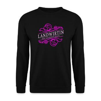 Landwirtin aus Leidenschaft - Unisex Pullover - Schwarz - Vorne - Alina (178cm) & Michal (187cm)