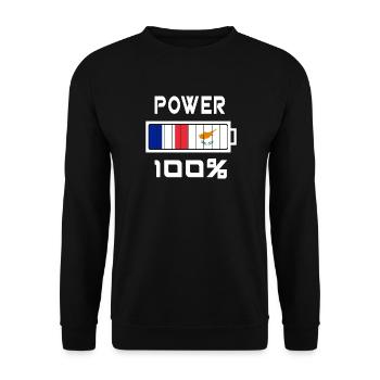 Zypern und Frankreich Power 100% - Unisex Pullover - Schwarz - Vorne - Alina (178cm) & Michal (187cm)