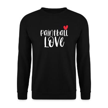 Paintball Love Paintballer Gotcha Gift - Unisex Sweatshirt - black - Front - Alina (178cm) & Michal (187cm)