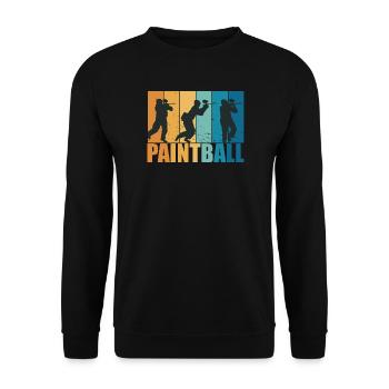 Paintball Paintballer Gotcha Vintage Gift - Unisex Sweatshirt - black - Front - Alina (178cm) & Michal (187cm)