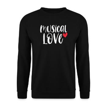 Musical Love Theater Drama Broadway Gift - Unisex Sweatshirt - black - Front - Alina (178cm) & Michal (187cm)