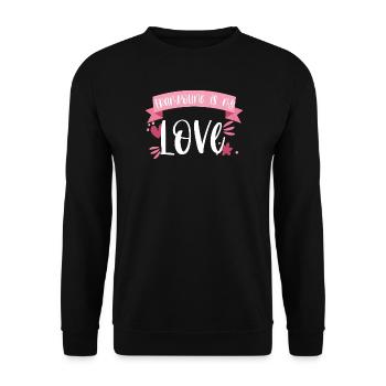 Trampolin Springen Sport Hobby Springerin Geschenk - Unisex Pullover - Schwarz - Vorne - Alina (178cm) & Michal (187cm)