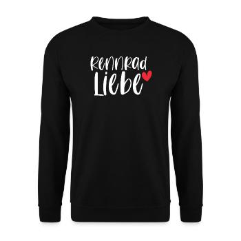 Rennrad Liebe! Fahrrad Sport Radsport Geschenk - Unisex Pullover - Schwarz - Vorne - Alina (178cm) & Michal (187cm)