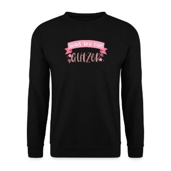 Quad Quadfahrerin Offroad Glitzer Geschenk - Unisex Pullover - Schwarz - Vorne - Alina (178cm) & Michal (187cm)