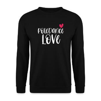 Pole Dance Love Poledancing Pole Gift - Unisex Sweatshirt - black - Front - Alina (178cm) & Michal (187cm)