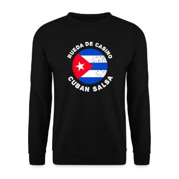 Rueda de Casino - Cuban Salsa - Unisex Pullover - Schwarz - Vorne - Alina (178cm) & Michal (187cm)