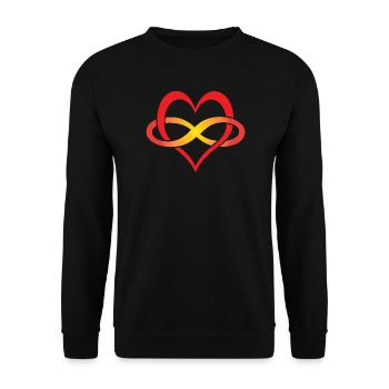 I love you for infinity - Unisex Sweatshirt - black - Front - Alina (178cm) & Michal (187cm)