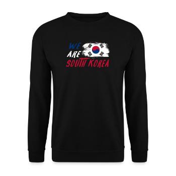 Wir sind Südkorea - Unisex Pullover - Schwarz - Vorne - Alina (178cm) & Michal (187cm)