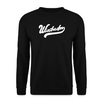 Wiesbaden Retro - Unisex Pullover - Schwarz - Vorne - Alina (178cm) & Michal (187cm)