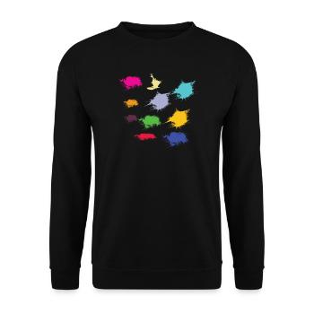 artist - Sweat-shirt Unisexe - noir - Devant - Alina (178cm) & Michal (187cm)