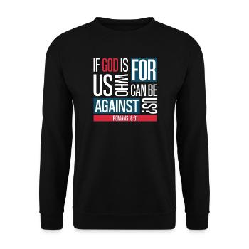 God for us (dark) - Unisex Sweatshirt - black - Front - Alina (178cm) & Michal (187cm)