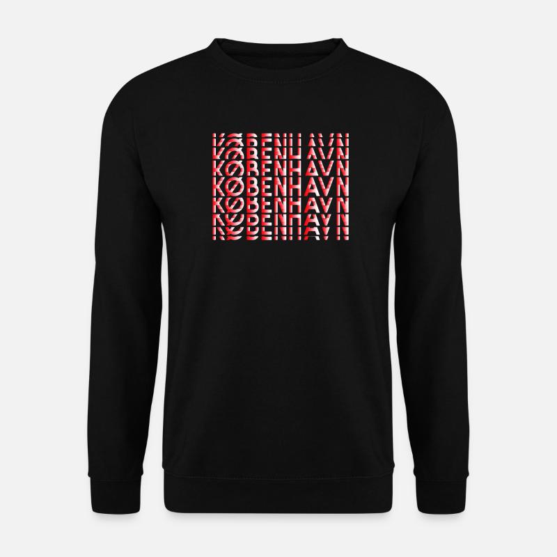 Kobenhavn Neon Raster - Unisex Pullover - Schwarz