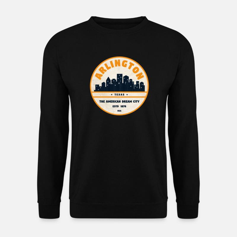 Arlington Skyline Retro Abzeichen - Unisex Pullover - Schwarz