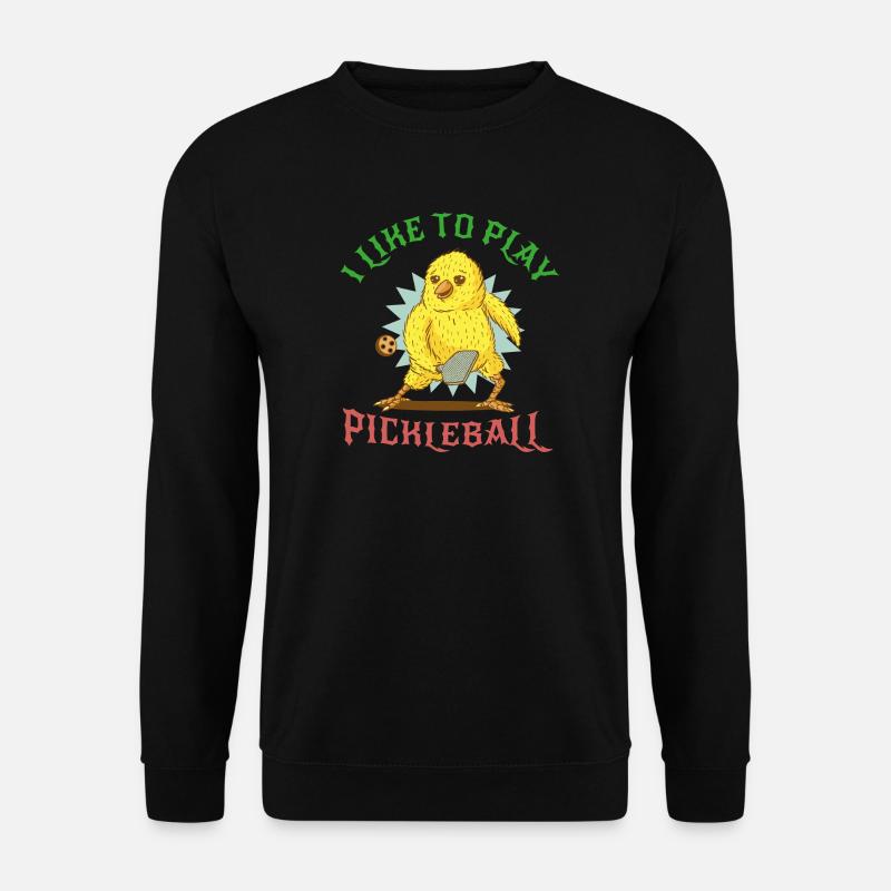 ich mag Pickleball - Unisex Pullover - Schwarz