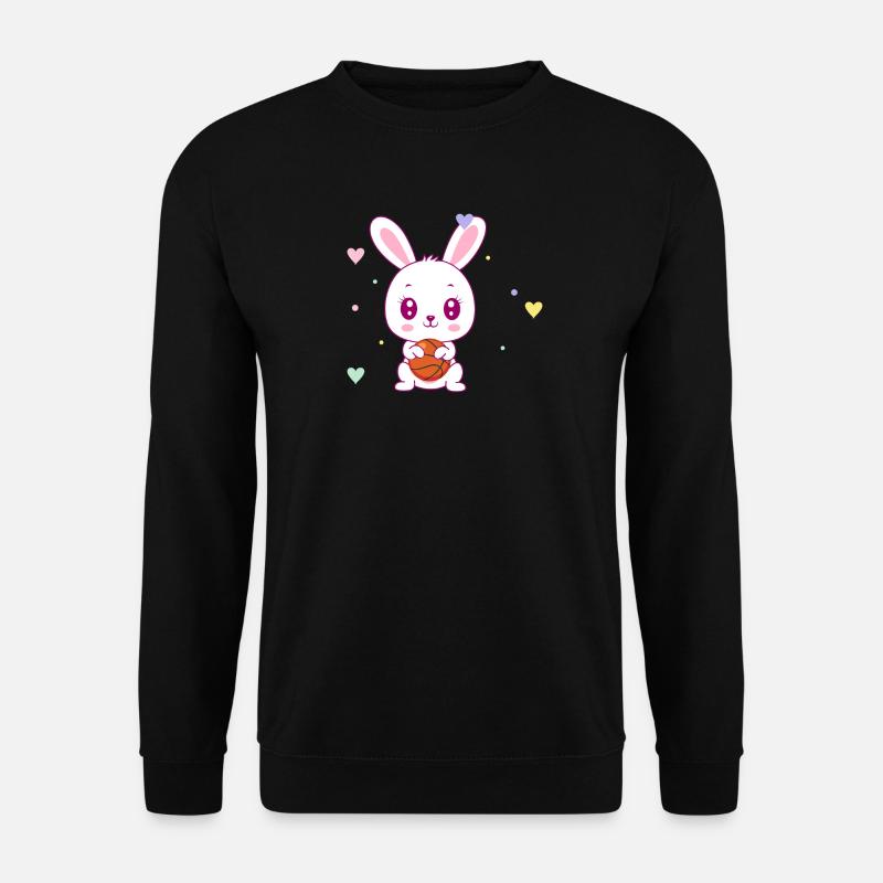 Mignon lapin de basket - Sweat-shirt Unisexe - noir