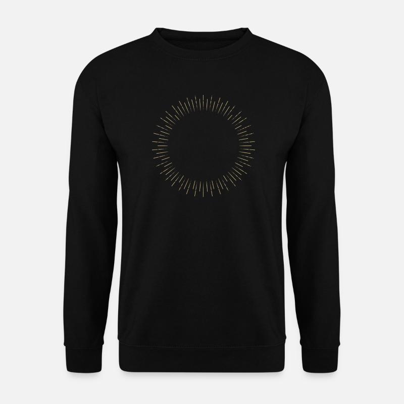 Golden Sun Ring Ray Frame - Unisex Sweatshirt - black