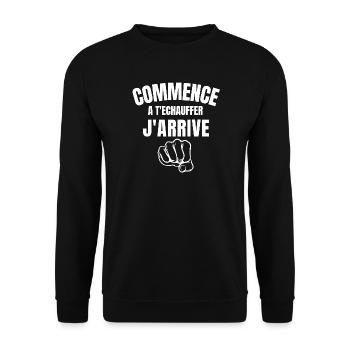 bagarre, bagarreur, coup de poing - Sweat-shirt Unisexe - noir - Devant - Alina (178cm) & Michal (187cm)