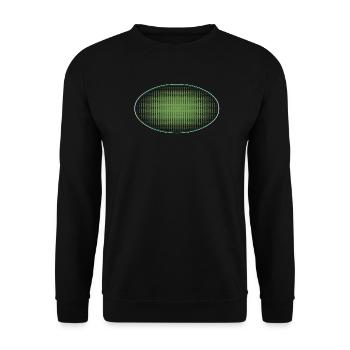 Oval green dots, with frame - Unisex Sweatshirt - black - Front - Alina (178cm) & Michal (187cm)